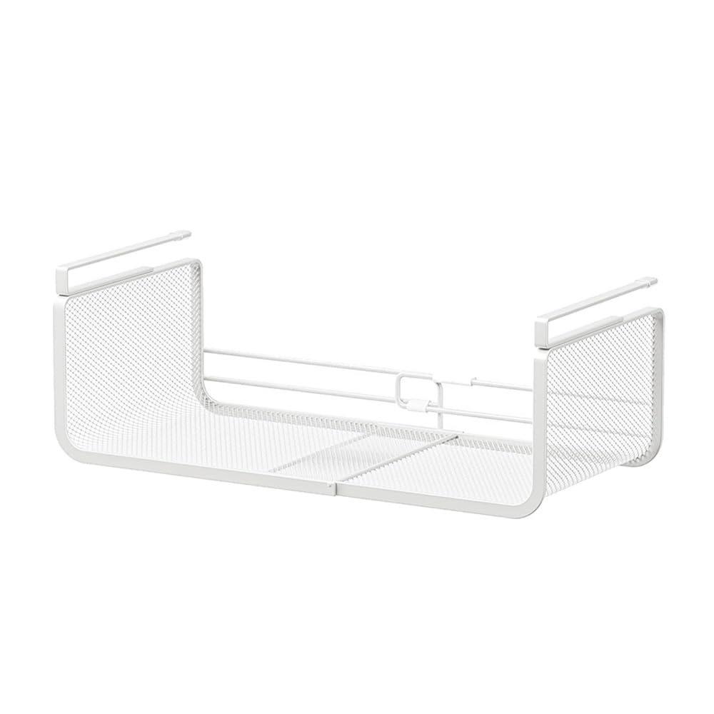 Janebert Expandable Under Shelf Basket Organizer, Under Shelf Storage, Hanging Baskets Under Cabinet for Pantry Kitchen Cupboard