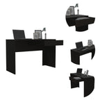 Acanto 1 Drawer Writing Computer Desk, Black