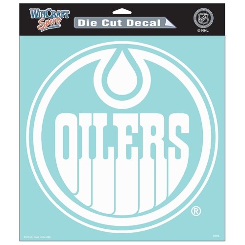EDMONTON OILERS OFFICIAL LOGO 8x8 CLEAR DIE CUT DECAL