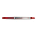 Rollerball Pen, Retractable, Fine Point, Red Barrel/Ink Qty:12