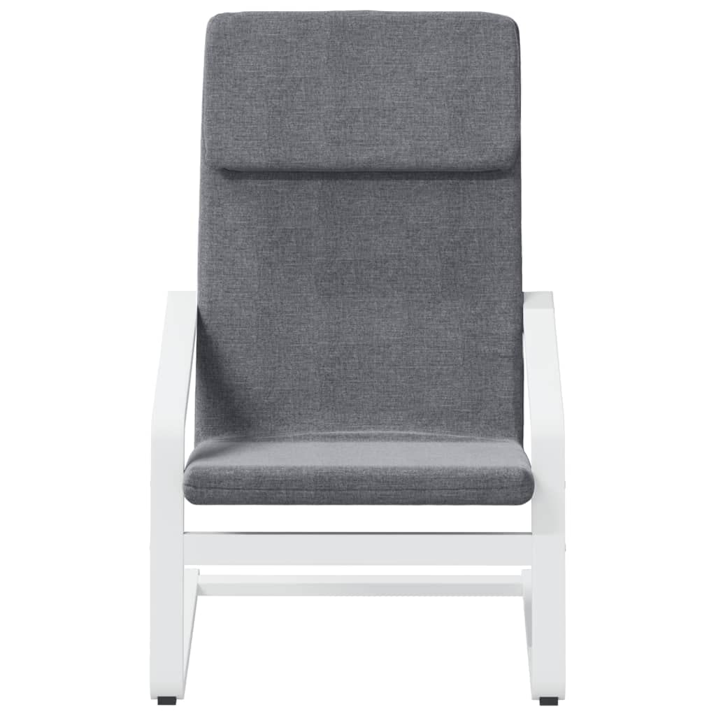 vidaXL Relaxing Chair in Dark Gray Fabric - Comfortable Seating with Thick Padding, Solid Birch Wood Frame and Breathable Fabric, Fit for Various Areas, Compliant with California Proposition 65.