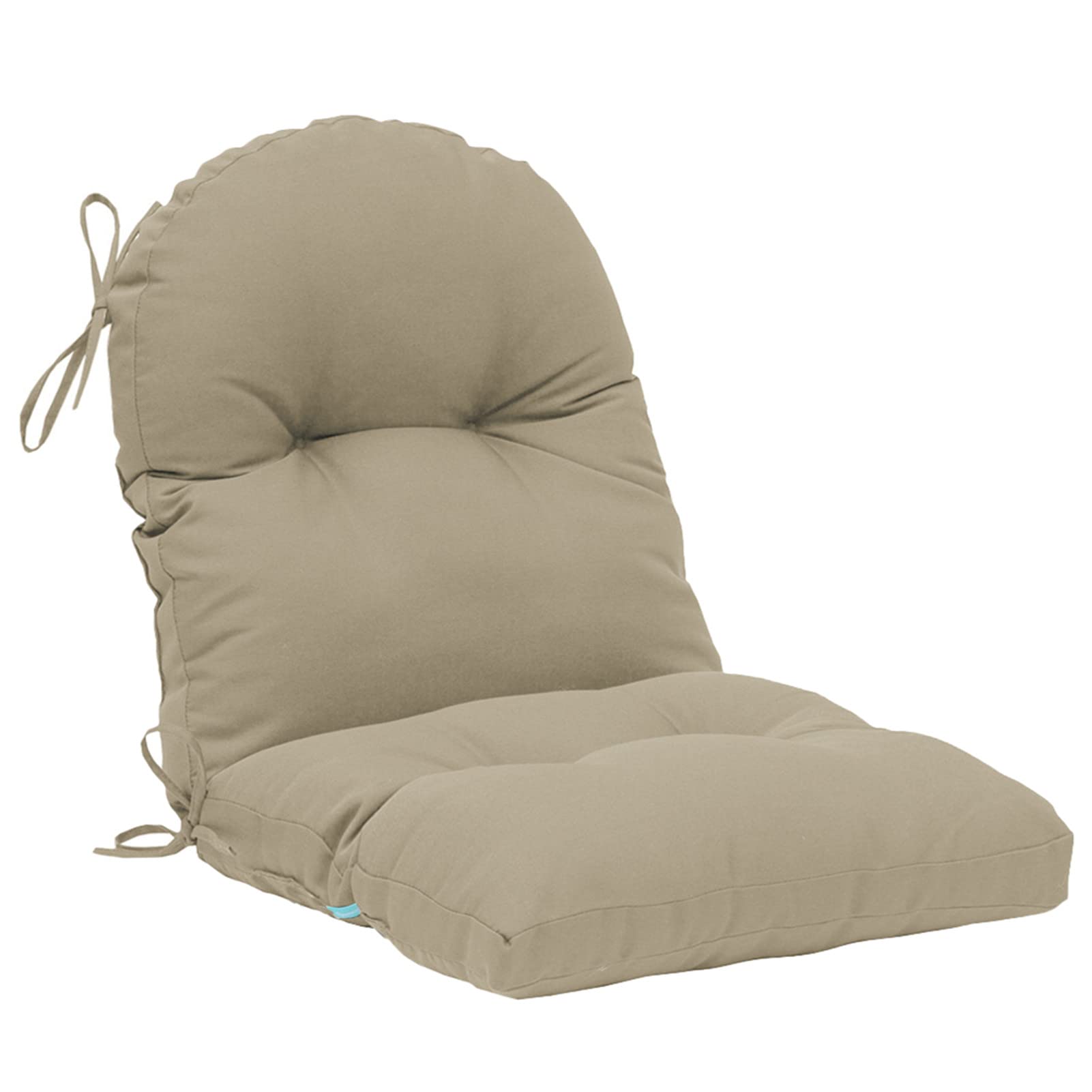 Qilloway Indoor Outdoor Seat Back Chair Pads Tufted Cushion, Spring/Summer Seasonal Replacement Cushions. (Set Of 2, Green)