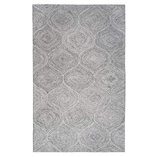 Rizzy Home Alora Decor London 3' X 5' Trellis Gray/Gray/Rust/Blue Hand-Tufted Area Rug