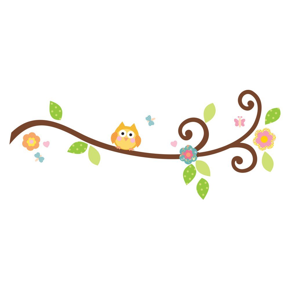 RoomMates RMK1861SCS Happi Scroll Branch Peel and Stick Wall Decals