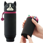Lihit Lab Kawaii Japanese Dog Stand Up Pencil Case For School Office College, Cute School Supplies, Animal Pen Holder Pencil Pou