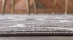 Unique Loom Trellis Frieze Collection Area Rug - Rounded (3' Round, Dark Gray/ Ivory)
