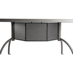 Oklahoma Sound Modern Plastic Teacher's WorkPod Desk in Charcoal Slate