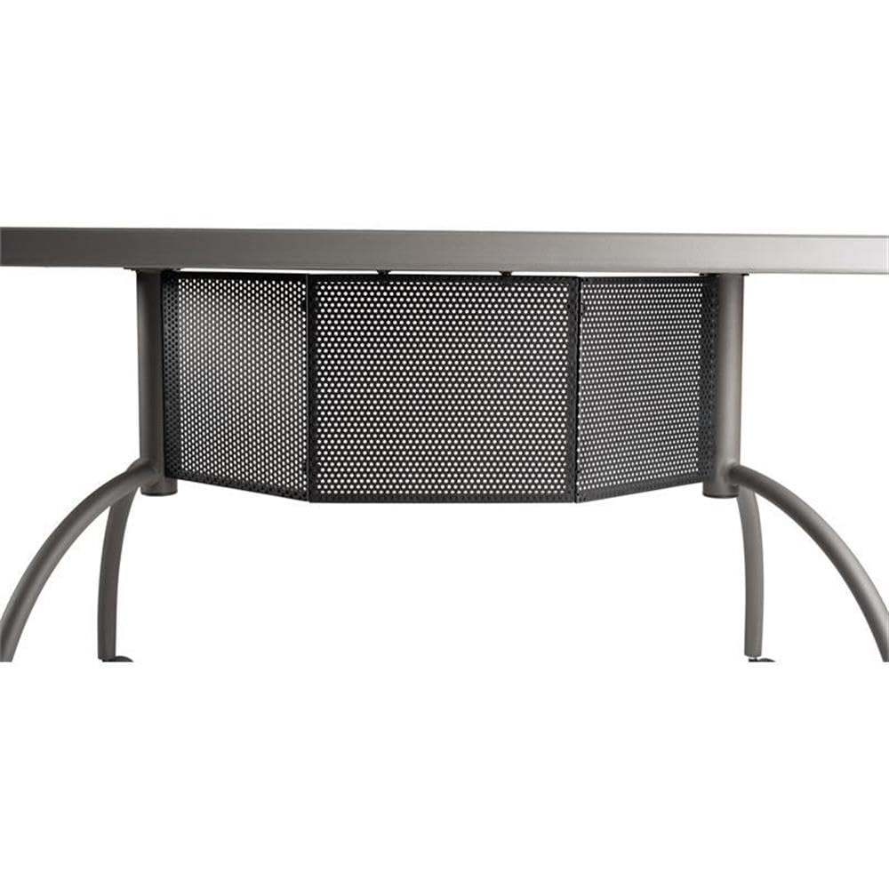 Oklahoma Sound Modern Plastic Teacher's WorkPod Desk in Charcoal Slate