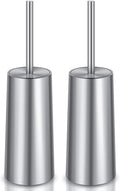 IXO Toilet Brush and Holder, 2 Pack 304 Stainless Steel Toilet Brush with Long Handle, Toilet Bowl Brush for Bathroom Toilet-Erg