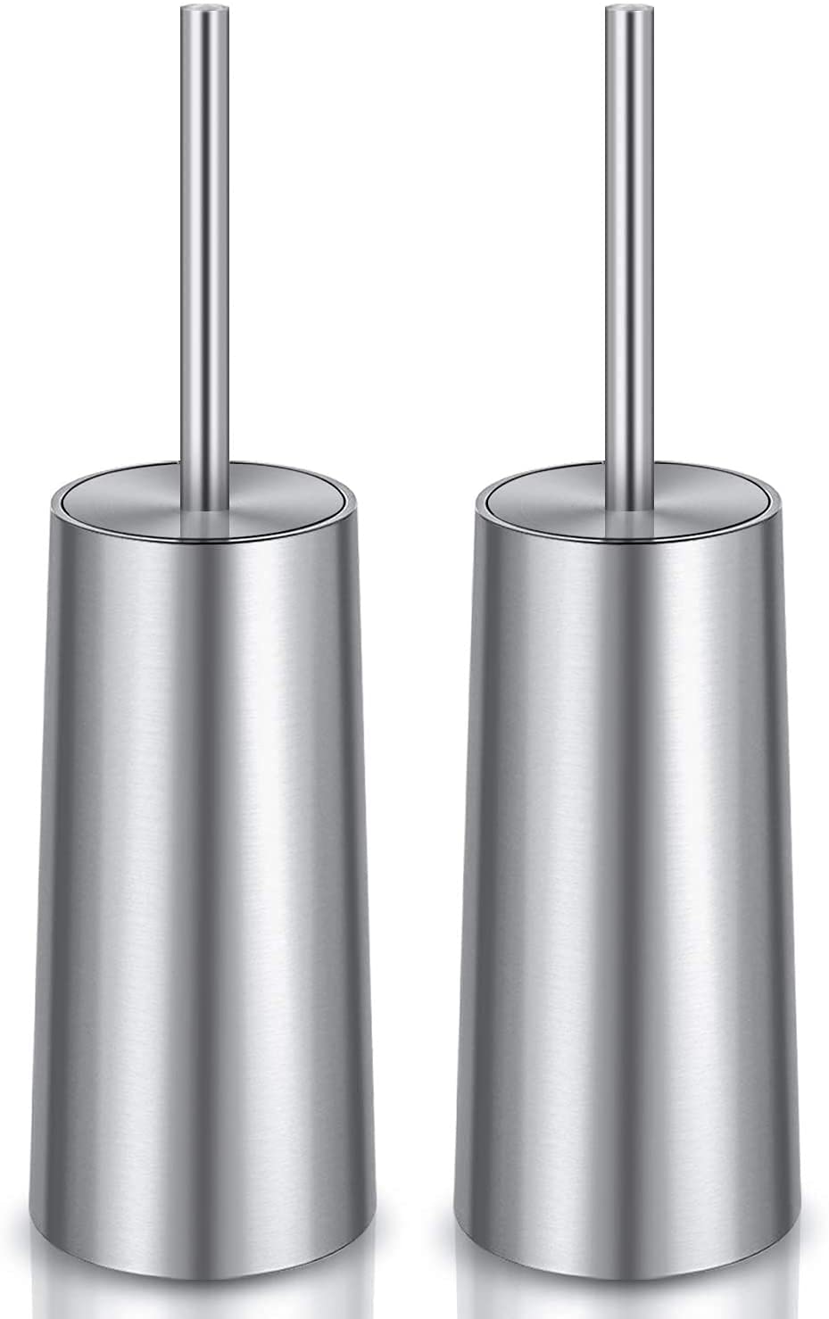 IXO Toilet Brush and Holder, 2 Pack 304 Stainless Steel Toilet Brush with Long Handle, Toilet Bowl Brush for Bathroom Toilet-Erg