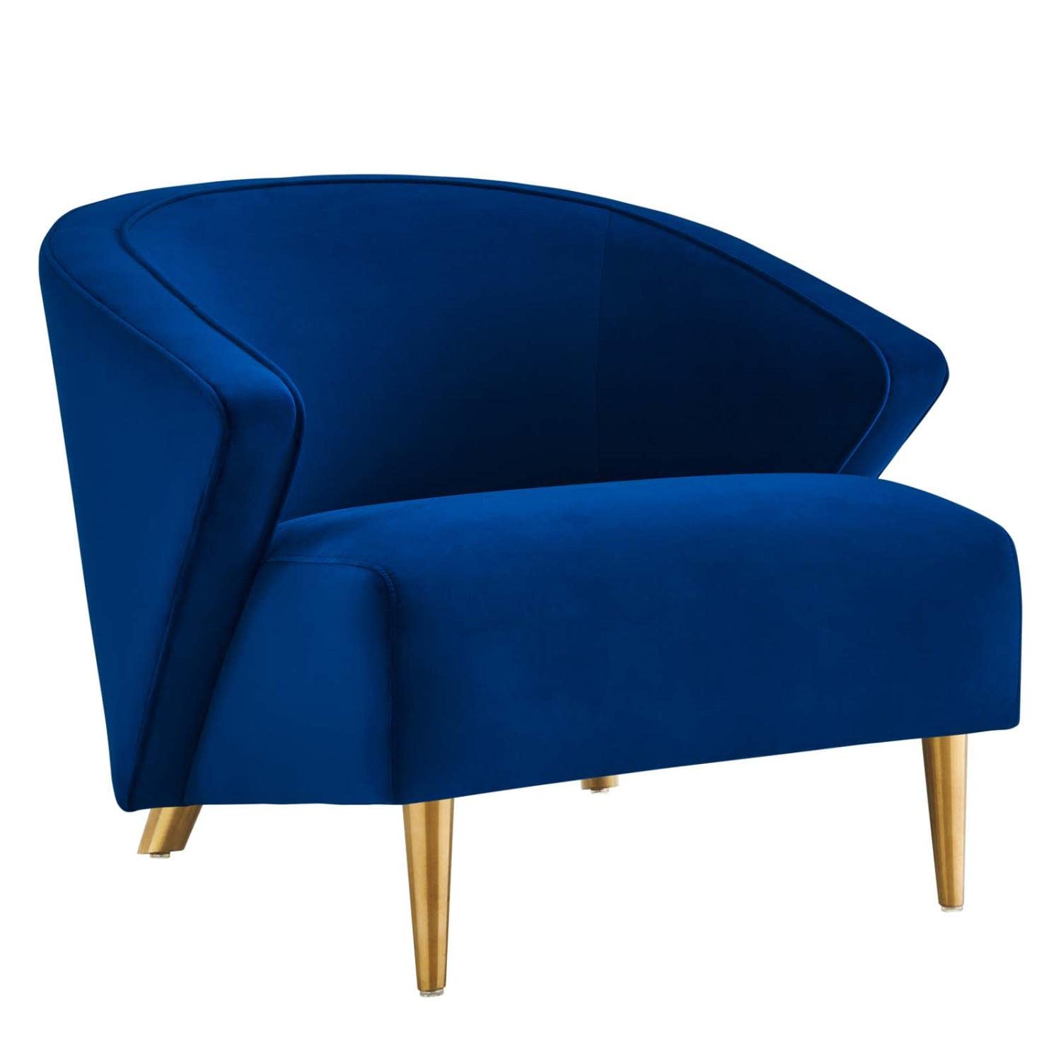 Modway Odyssey Performance Velvet Armchair with Navy Finish EEI-5038-NAV