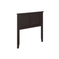 AFI, Madison Queen Solid Wood Panel Headboard with Attachable Charger, Espresso