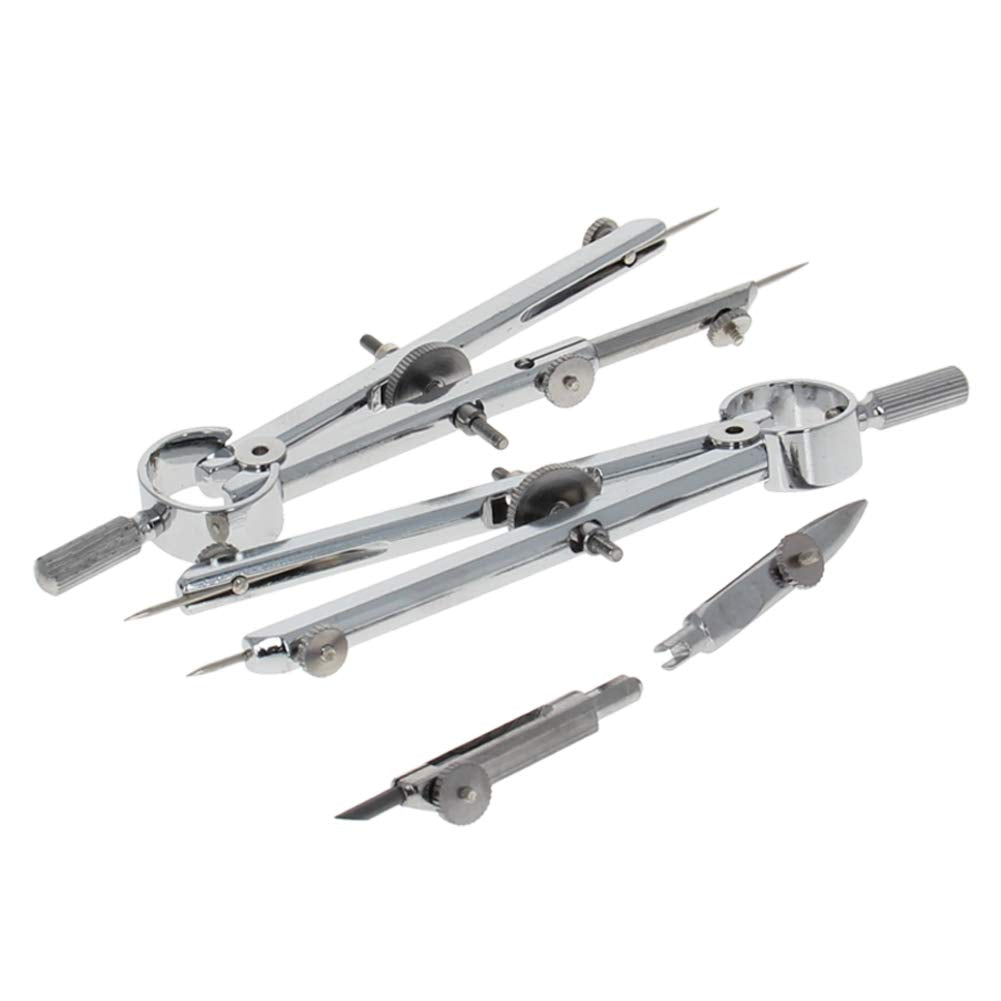 Utoolmart Professional Geometry Compass Set, Spring Bow Compass, Math Compass, Drawing Compass, Metal Precision Compass With Loc