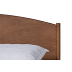 Baxton Studio Leanora Mid-Century Modern Ash Wanut Finished Queen Size Wood Platform Bed