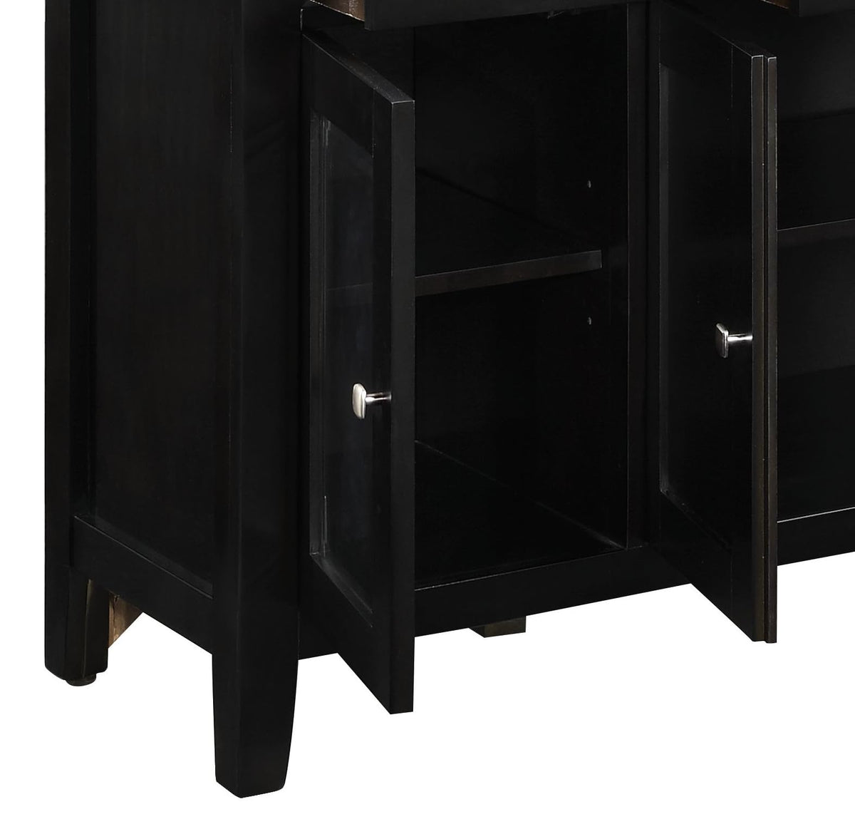 Acme Hussein Server in Marble & Black Finish
