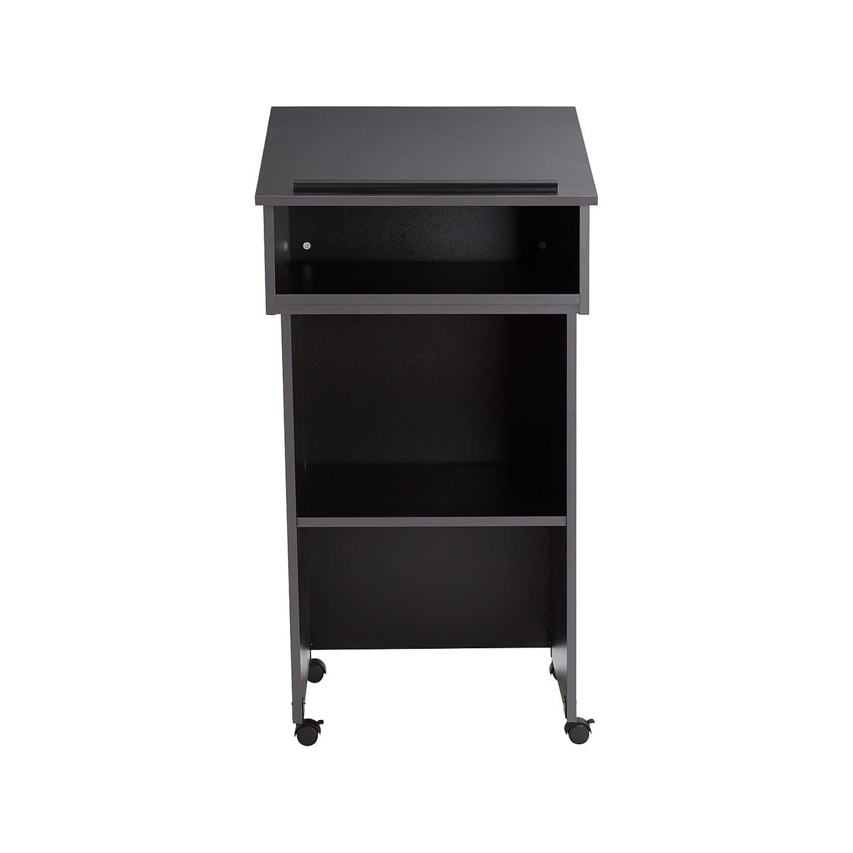 Oklahoma Sound Combo 47.5-Inch Portable Lectern, Black/Charcoal (22-112-Bk)