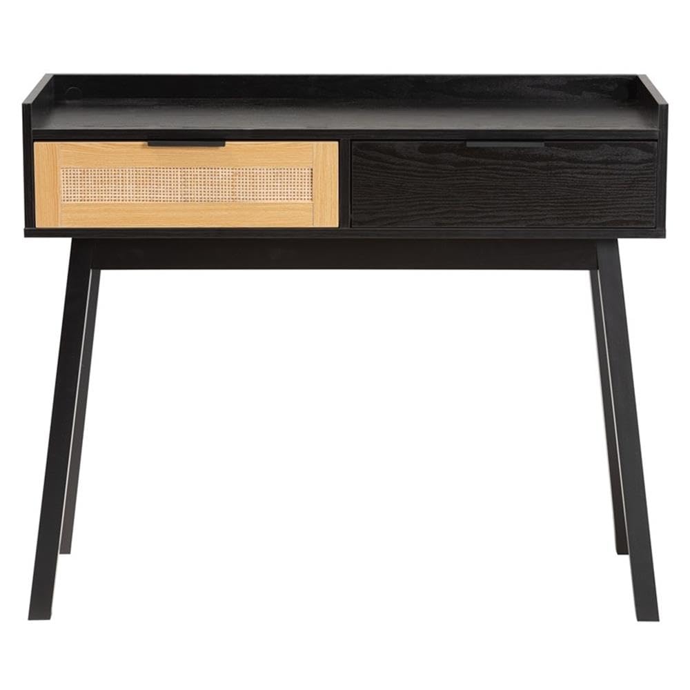 Baxton Studio Kalani Two-Tone Brown Wood 2-Drawer Console Table