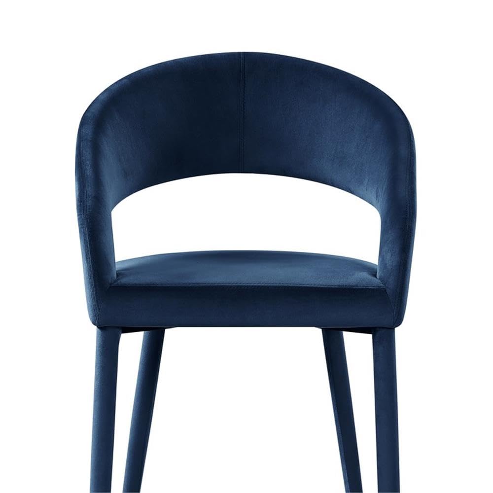 Best Master Furniture Jacques Velvet Navy Dining Chairs (Set Of 2)