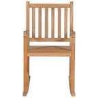 vidaXL Rocking Chair, Outdoor Rocking Chair with Cushion, Porch Rocker Patio Rocking Chair for Garden Balcony Backyard, Solid Wood Teak
