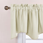 Nicetown Curtain Valances For Kitchen - Thermal Insulated Farmhouse Window Valances Rod Pocket Small Curtain Tiers For Basement/