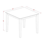 East West Furniture PBCF5-OAK-W 5 Piece Counter Height Pub Set Includes a Square Dining Table and 4 Kitchen Dining Chairs, 36x36 Inch, Oak