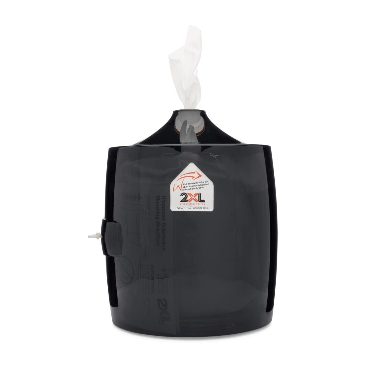 2XL, TXLL80, GymWipes Touchless Dispenser, 1 Each, Smoke Gray, 11"" x 13.5"" x 11"