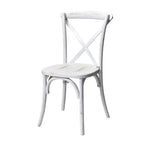 Commercial Seating Products White Wash Crossback Dining Chairs, 1-Pack