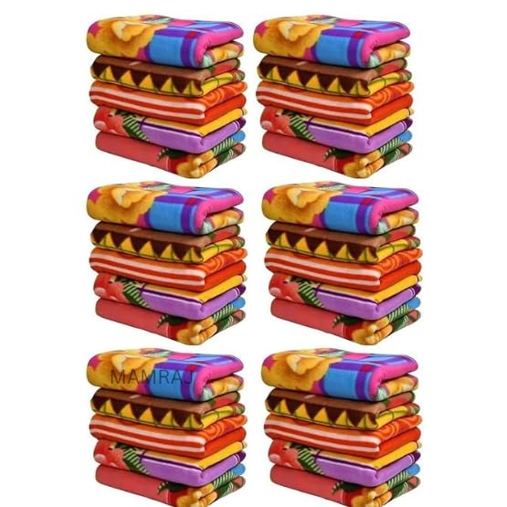 MAMRAJ Stylish Polar Fleece Single Bed AC Fleece Wool Blanket  58x88 Inch || Skin Friendly || Multicolour || Set of 40 ||