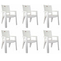 Cello Jordan Plastic High Back Armchair, Set Of 4(White)