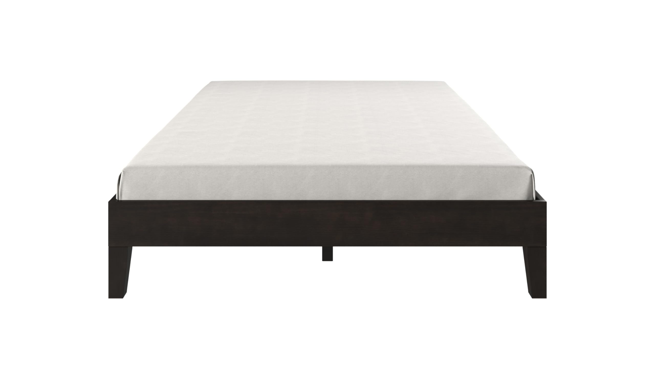 Steve Silver Co Nix Full Platform Bed, Farmhouse, Modern, or Transitional Styling, Solid Pine Wood, Bedroom, 28-Slat Dual-Zone System, No Box Spring Needed, 74.2" L x 53.5" W x 12" H, Black