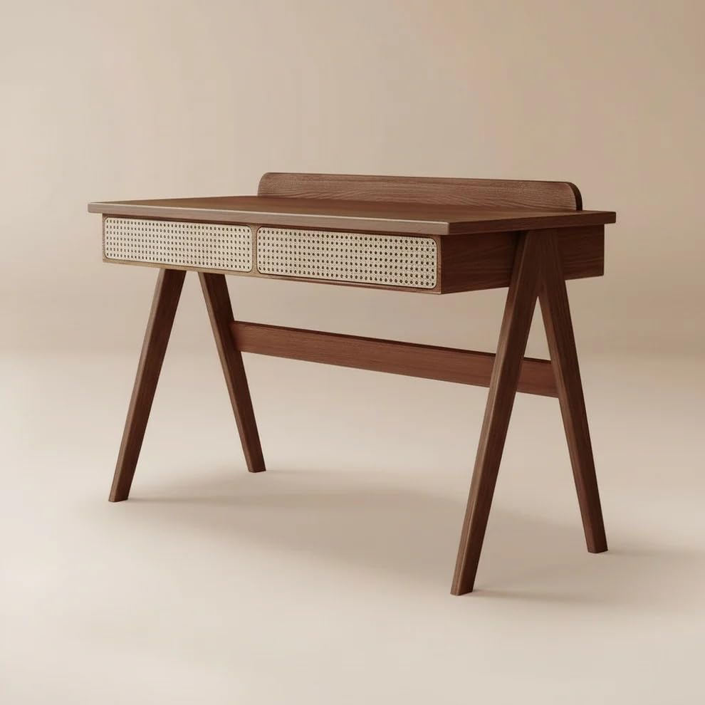 Rathkaar Furniture Victoria Study Table Modern Writing Desk With Storage Drawer Sturdy Wooden Study Table For Home Office Laptop