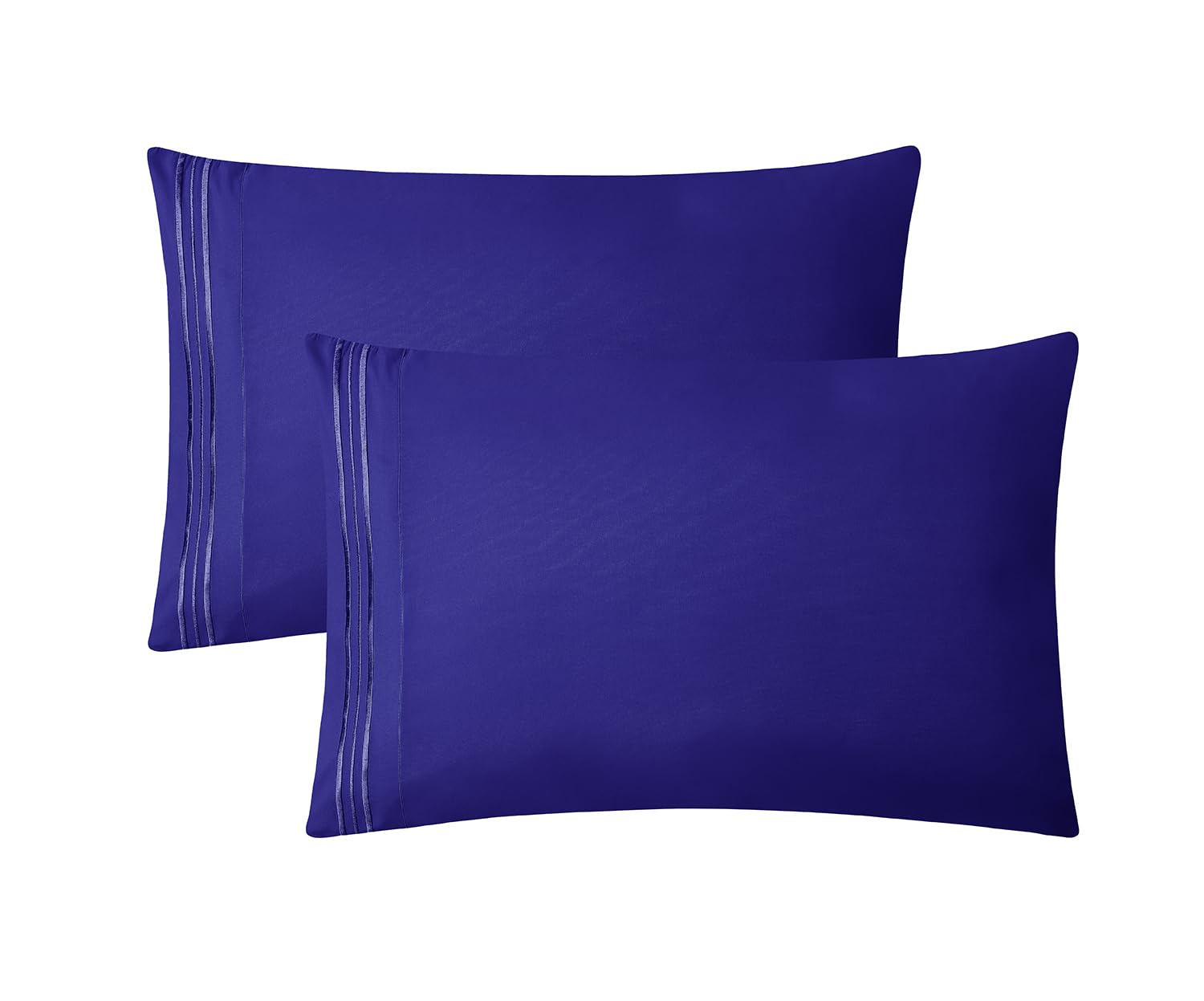 Clara Clark Split King Sheets Set, Deep Pocket Bed Sheets For Split King Size Bed, 4 Piece Bed Sheet Set, Super Soft Bedding Sheets & Pillowcases, Split King, Royal Blue