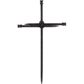 Dicksons Medium Three Driven Nails Brown Rust Look 10.5 Metal Wall Cross