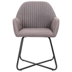 vidaXL Dining Chairs 2 pcs Taupe Fabric