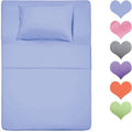 Femfairy Single Bed Super Solid Plain Bedsheet Cotton Microfiber with 1 Pillow Covers SKU Blue