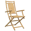 vidaXL Garden Chairs, Pack of 6, Garden Chairs with Armrests, Foldable, Dining Chair, Folding Chair for Garden, Patio, Patio Chair, Garden Furniture Chair, Bamboo