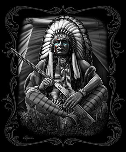 Dga Native American Warrior Queen Size Blanket, 79 L X 95 B