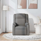 vidaXL Massage Recliner Chair for Living Room, Adjustable Recliner with 6-Point Vibration Massage, Home Theater Seating with Padded Seat Backrest & Side Pocket, Dark Grey Fabric