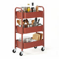 SunnyPoint 3-Tier Delicate Compact Rolling Metal Storage Organizer - Mobile Utility Cart Kitchen/Under Desk Cart with Caster Whe