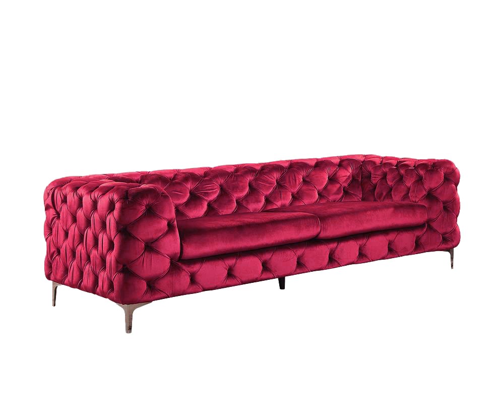 ACME Adam Sofa - 52795 - Red Velvet
