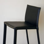Baxton Studio Elana Leather Counter Stool ALC-1822A-65 - Black, Set of 2