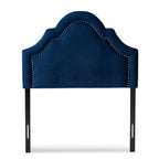 Baxton Studio Rita Modern and Contemporary Navy Blue Velvet Fabric Upholstered Twin Size Headboard