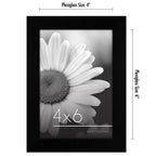 Americanflat Picture Frame, 4X6, Black, 6 Count