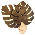 Antique Brass Monstera Leaf Night Light - Box of 4