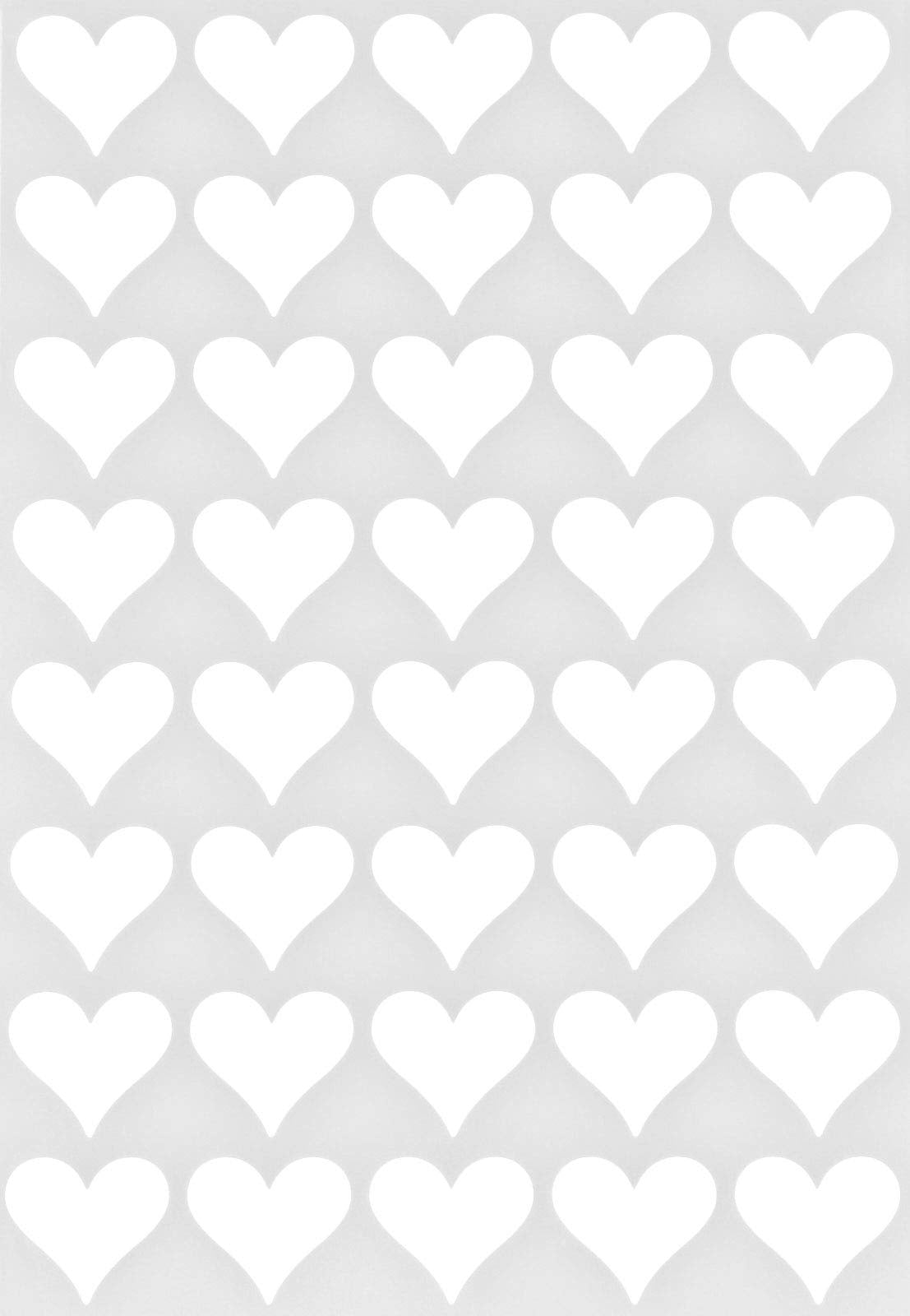 Royal Green 19Mm White Heart Shaped Stickers Valentine Stickers For Party Favors 400 Pack