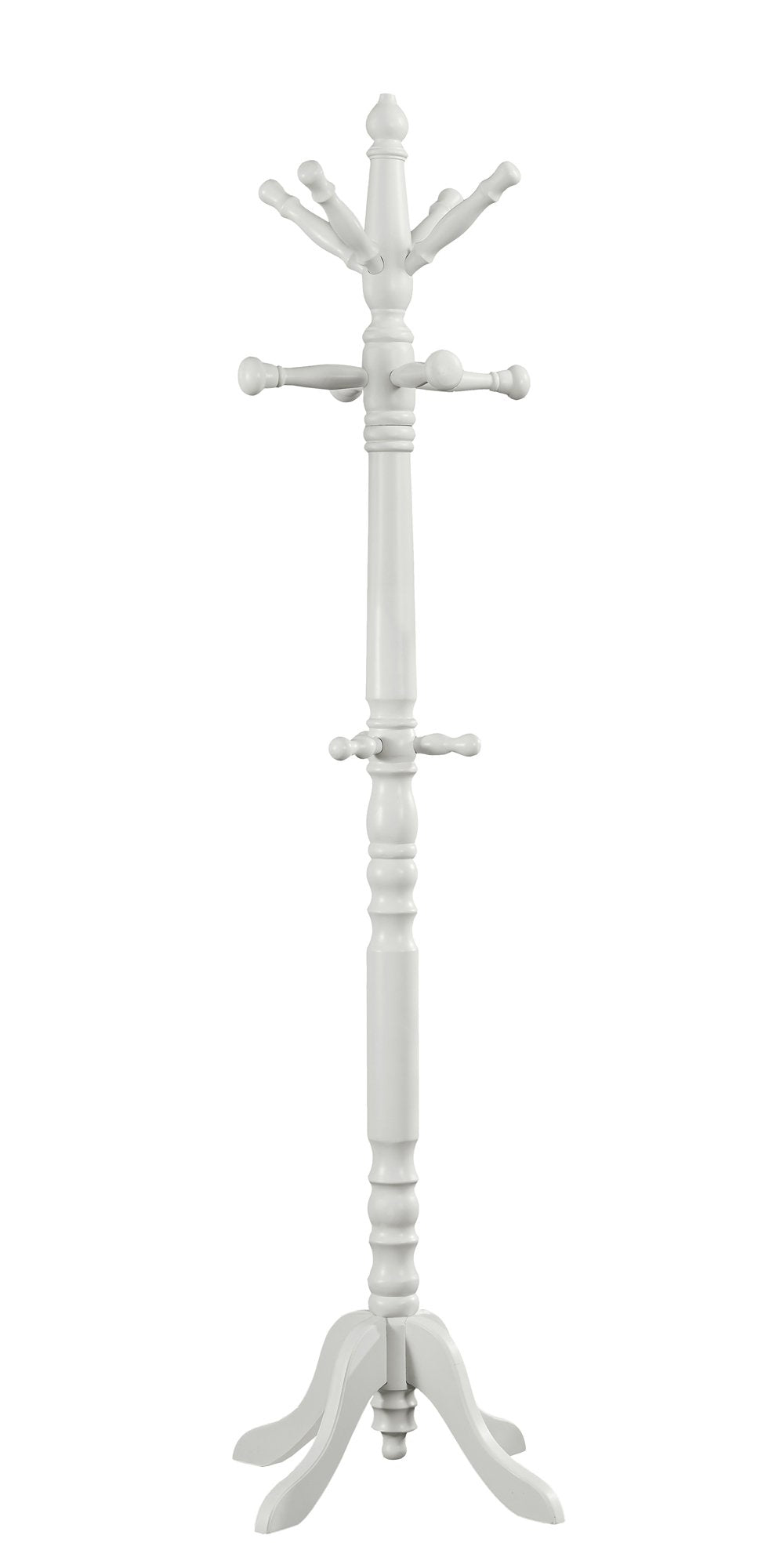 Coat Rack  73inchH / Antique White Wood Traditional Style
