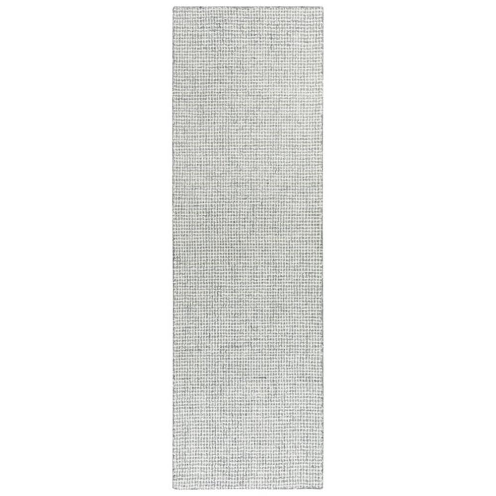 Overstock Alora Decor London 2'6" X 8' Solid Gray/Gray/Rust/Blue Hand-Tufted Area Rug
