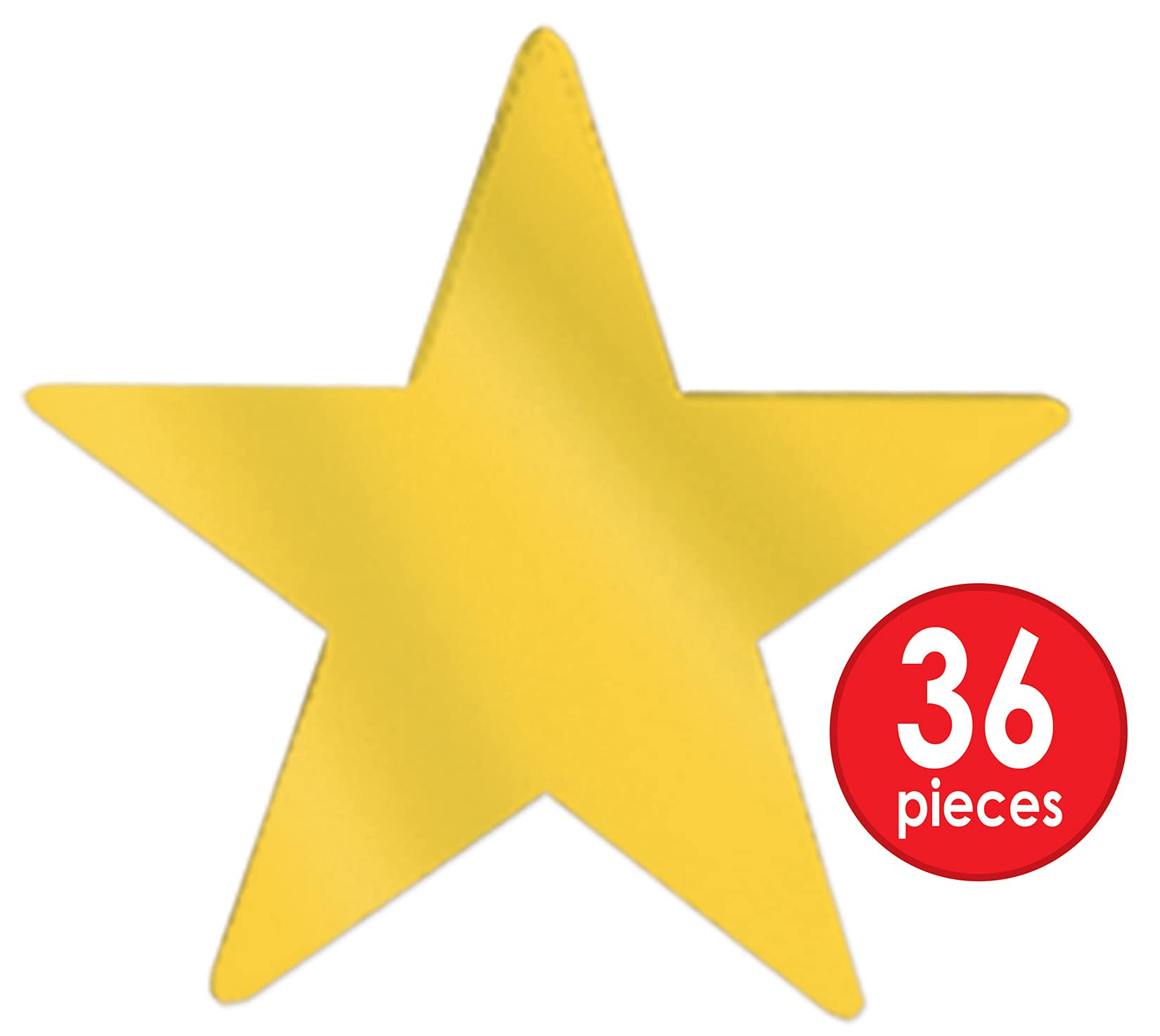 Beistle 55838-GD Foil Star Cutouts, Gold, 9", 36 Pack