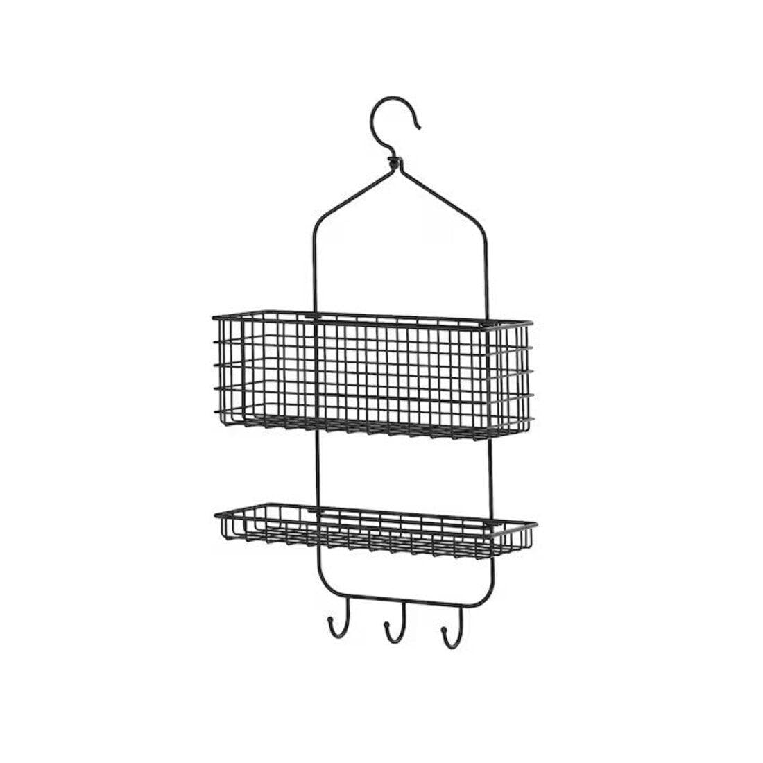 Ikea BLECKSJN Shower hanger, two tiers, black, 31x56 cm (12 x22)