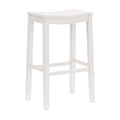 Hillsdale Furniture Fiddler Backless Saddle Bar Stool, White
